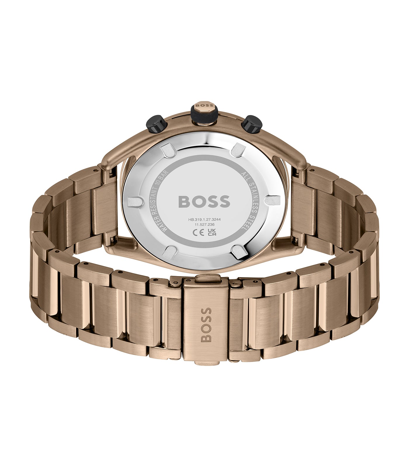 Boss - Center Court - Homme - Chrono - Bracelet PVD Beige - Boitier PVD Beige - Cadran Noir