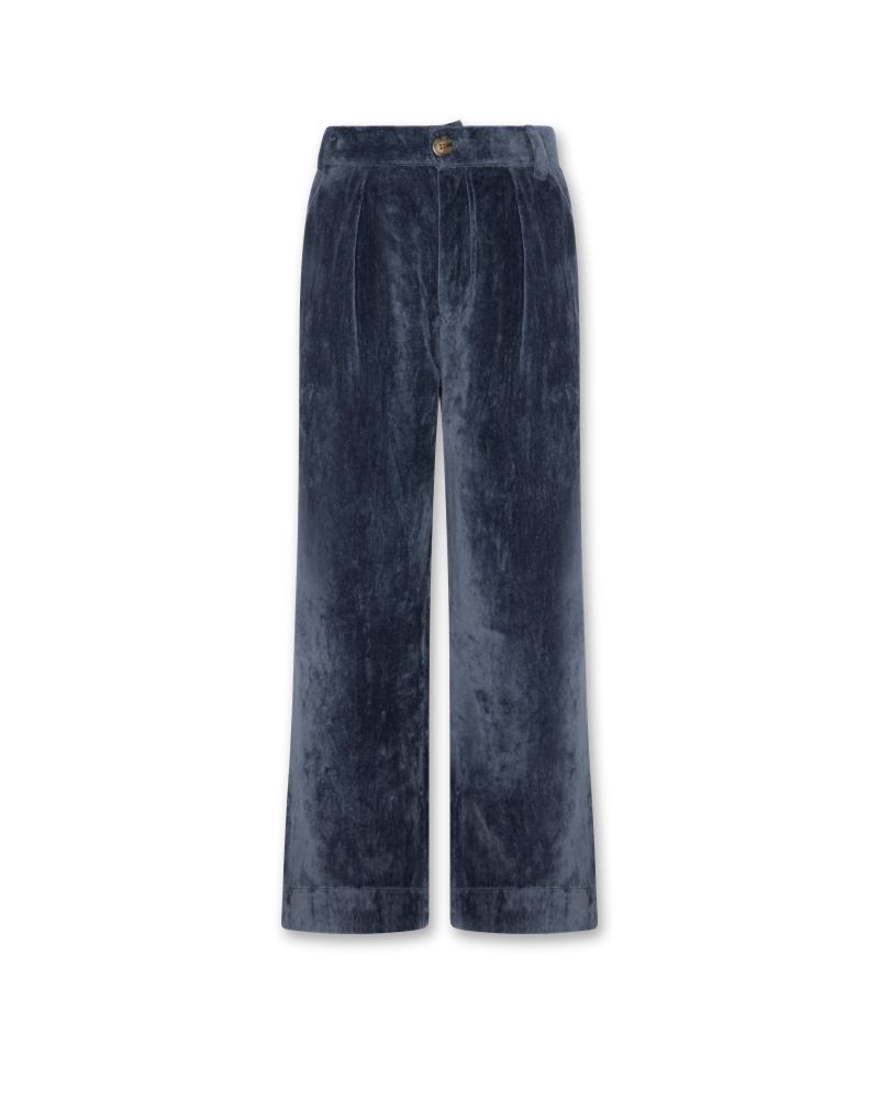 Nouha Velvet Pants - Denim Blue