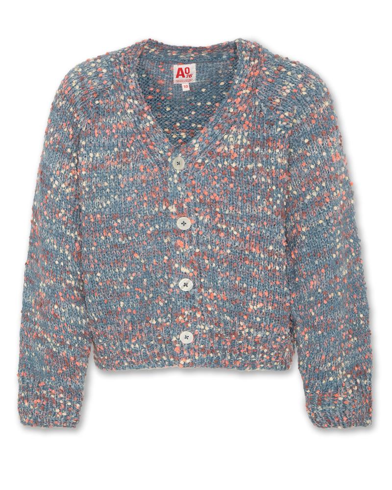 Girls - Knitwear - Joice Cardigan - Mid Blue