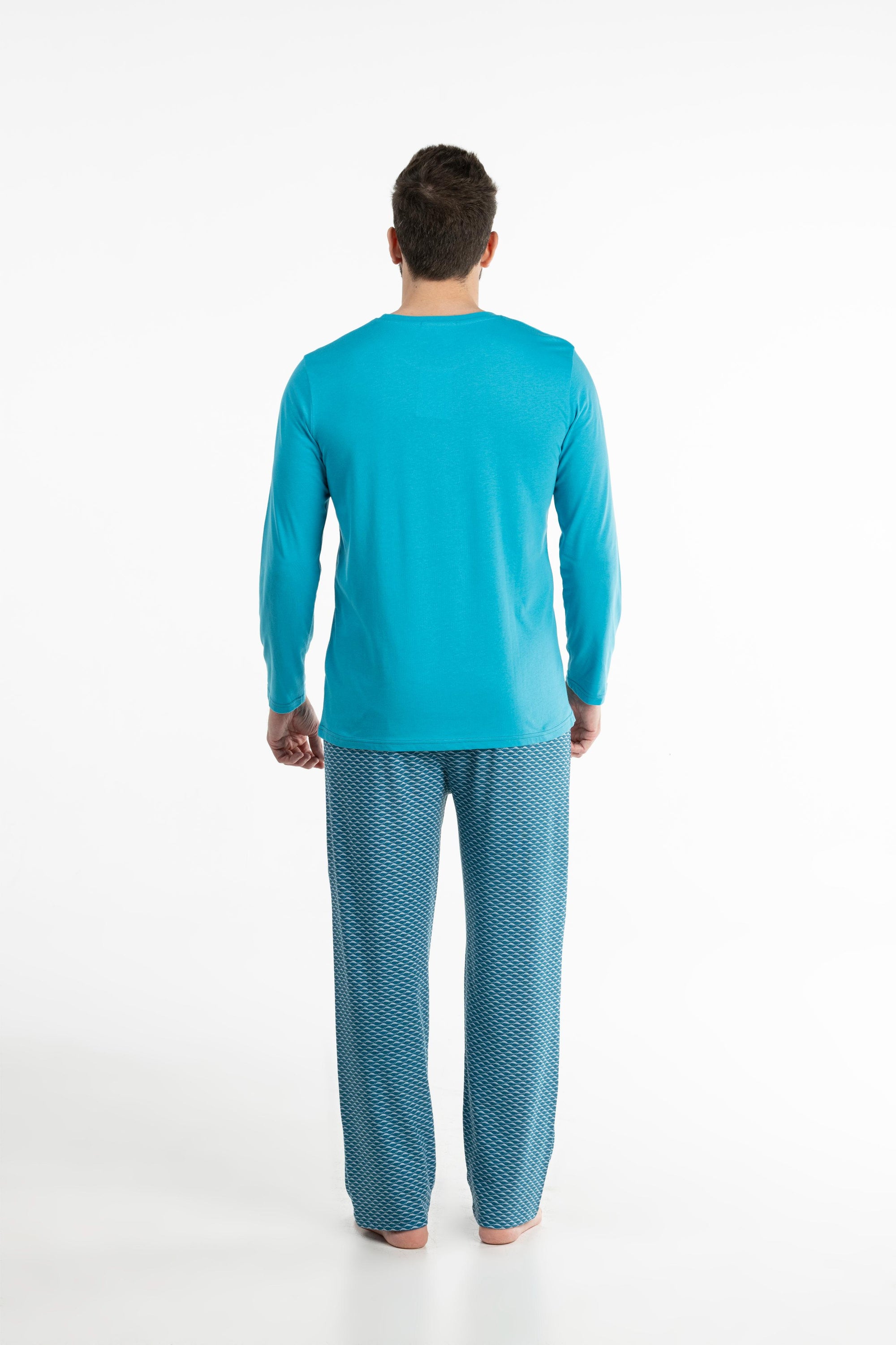 Lange Pyjama - Man - Horizon Blauw