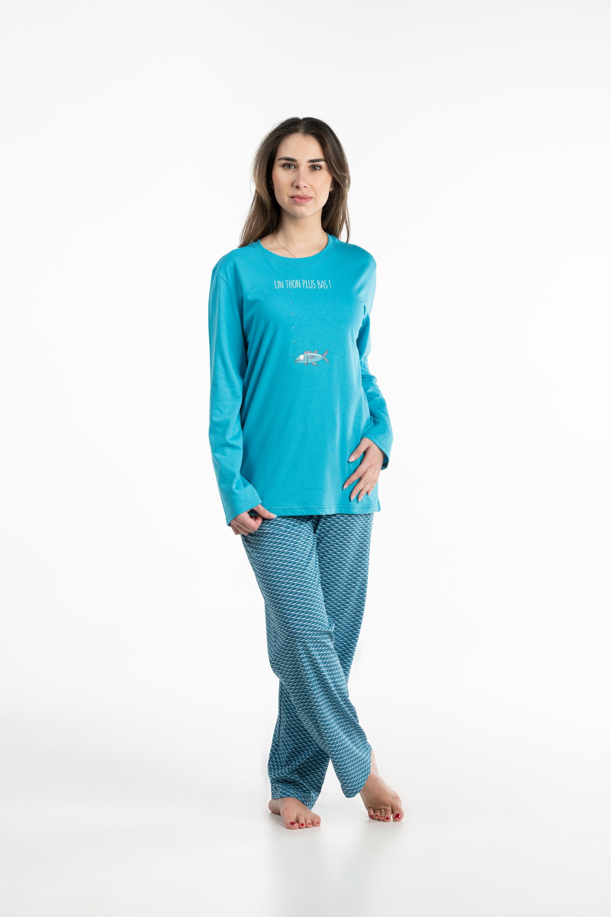 Lange Pyjama - Vrouw - Horizon Blauw