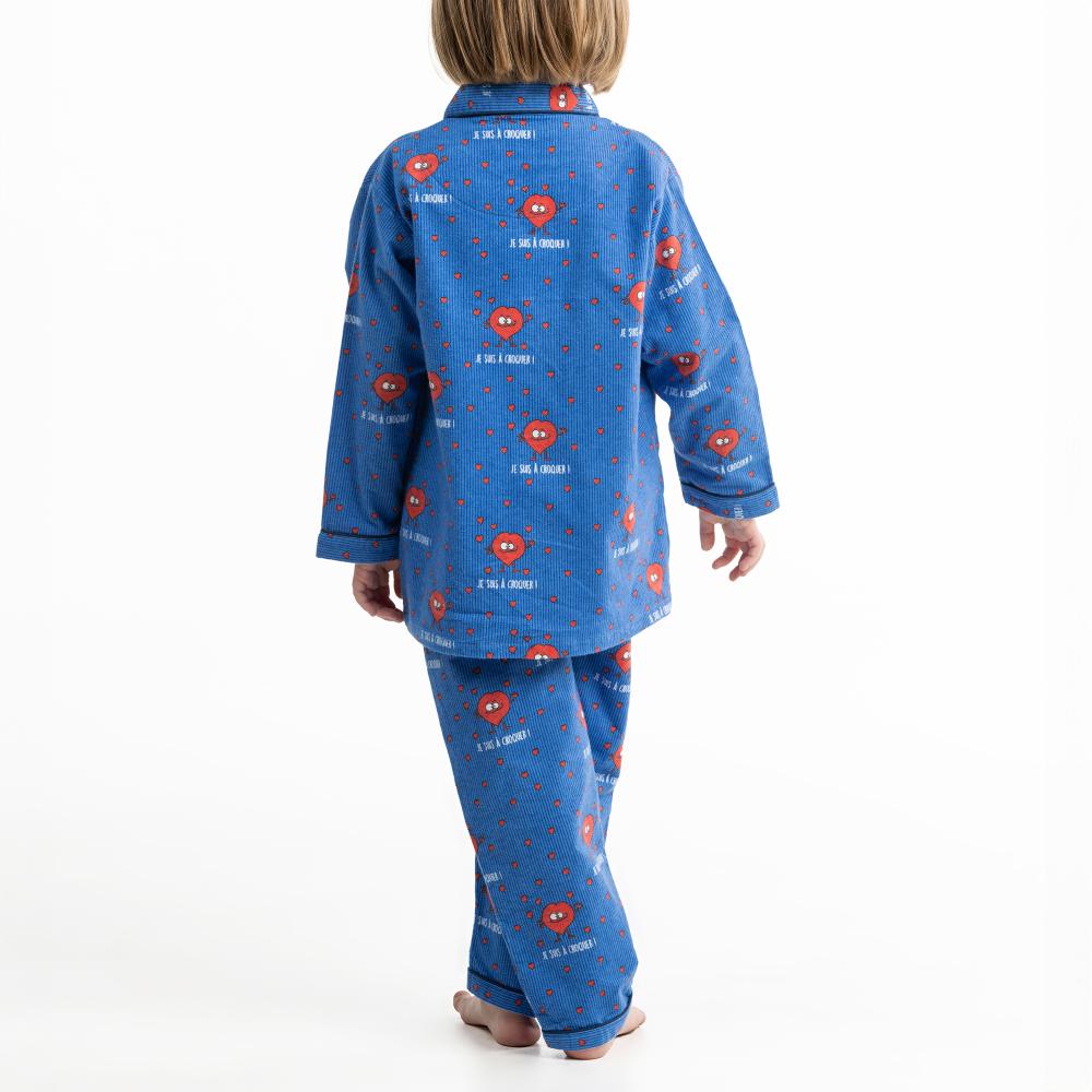 Lange Pyjama - Gemengd Kid - Bleu À Ligne