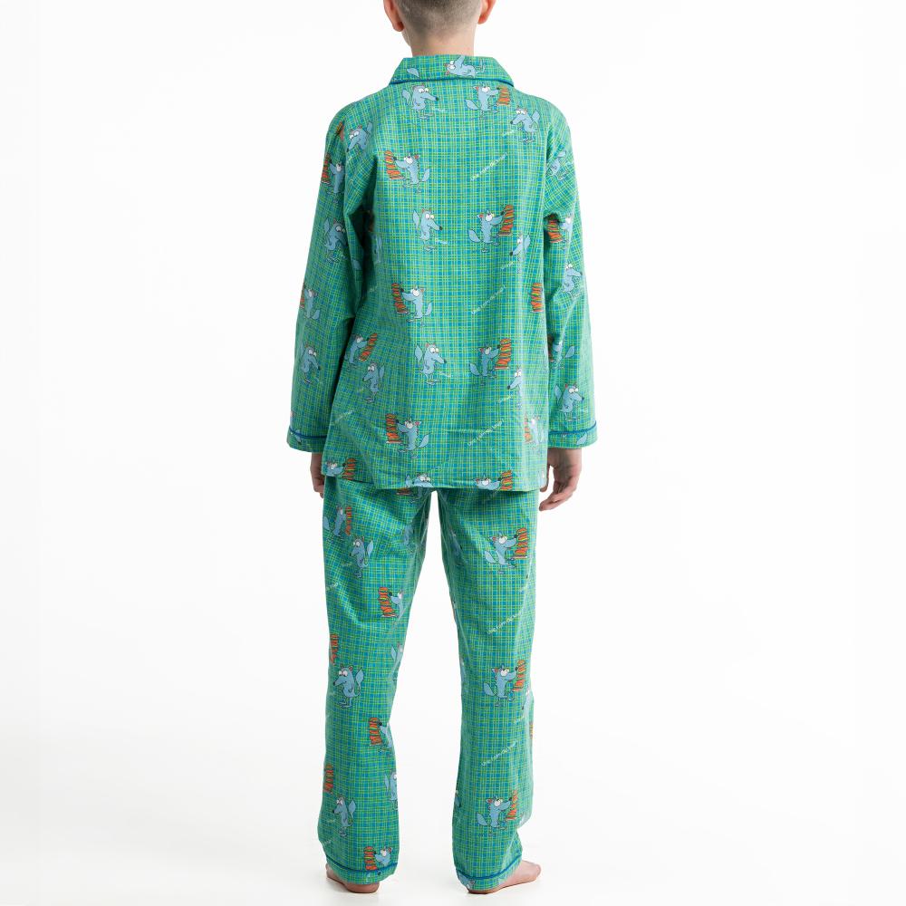 Lange Pyjama - Gemengd Kid - Bleu/Vert