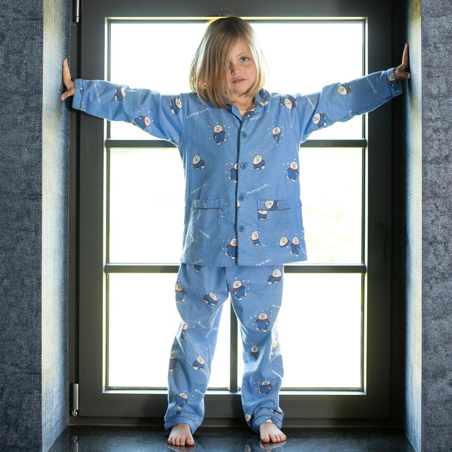 Lange Pyjama - Gemengd Kid - Vista Blue