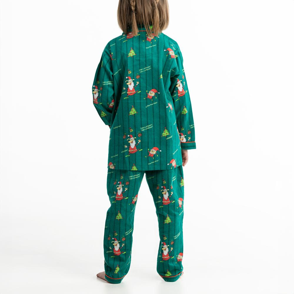 Lange Pyjama - Gemengd Kid - Vert Sapin