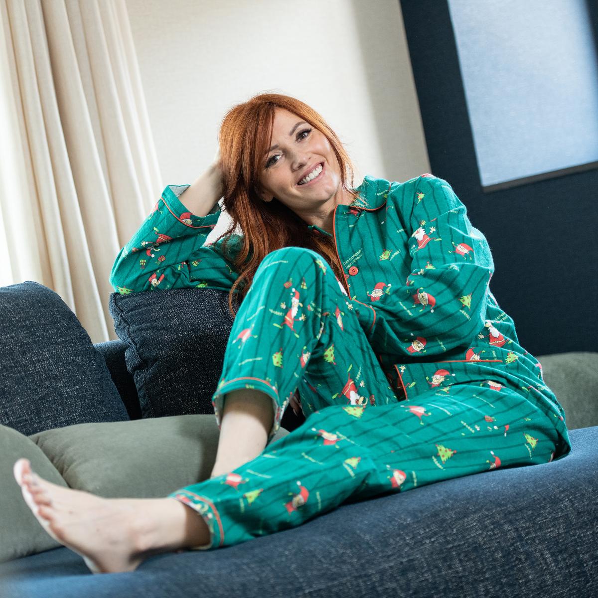 Lange Pyjama - Vrouwen - Vert Sapin