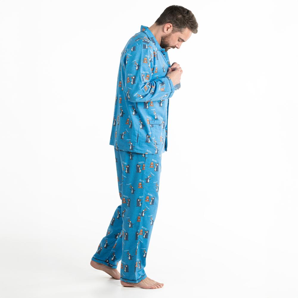 Lange Pyjama - Man - Bleu