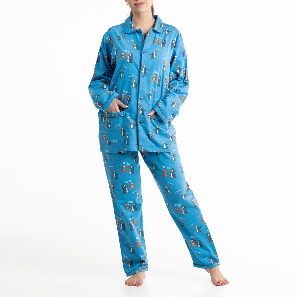 Lange Pyjama - Vrouwen - Bleu