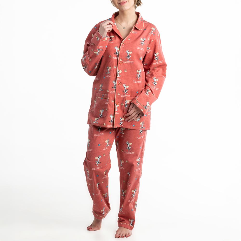 Lange Pyjama - Vrouwen - Terracotta