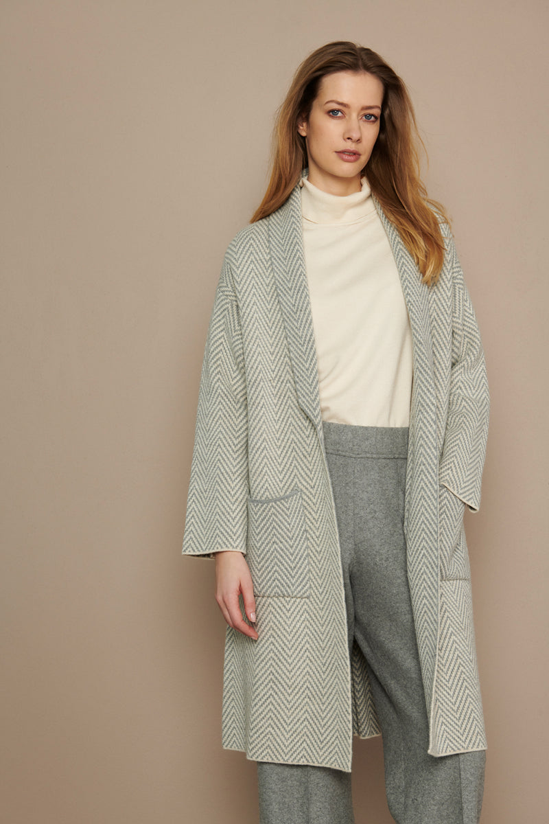 Cardigan - Gris - CA71/SIL+CRE