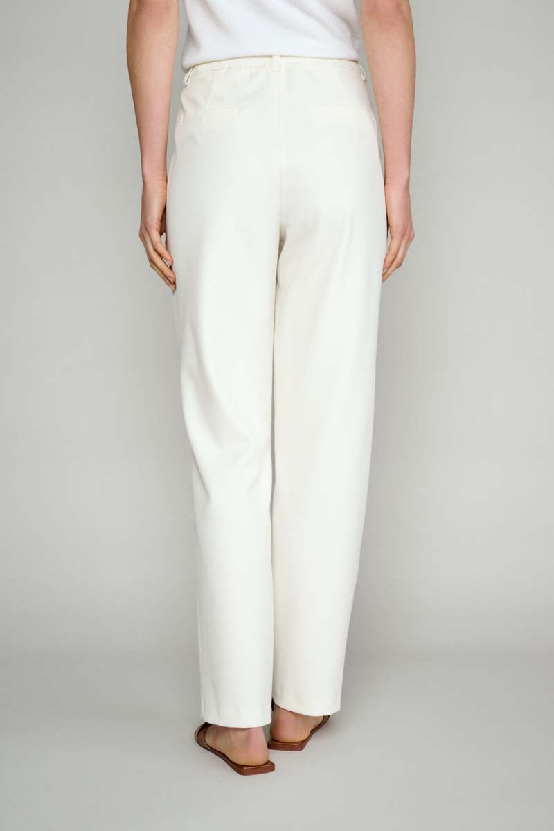 Vlotte Broek In Ecru - Cream