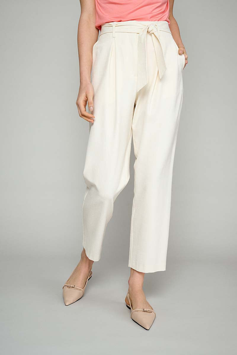 Vlotte Ecru Broek - Cream