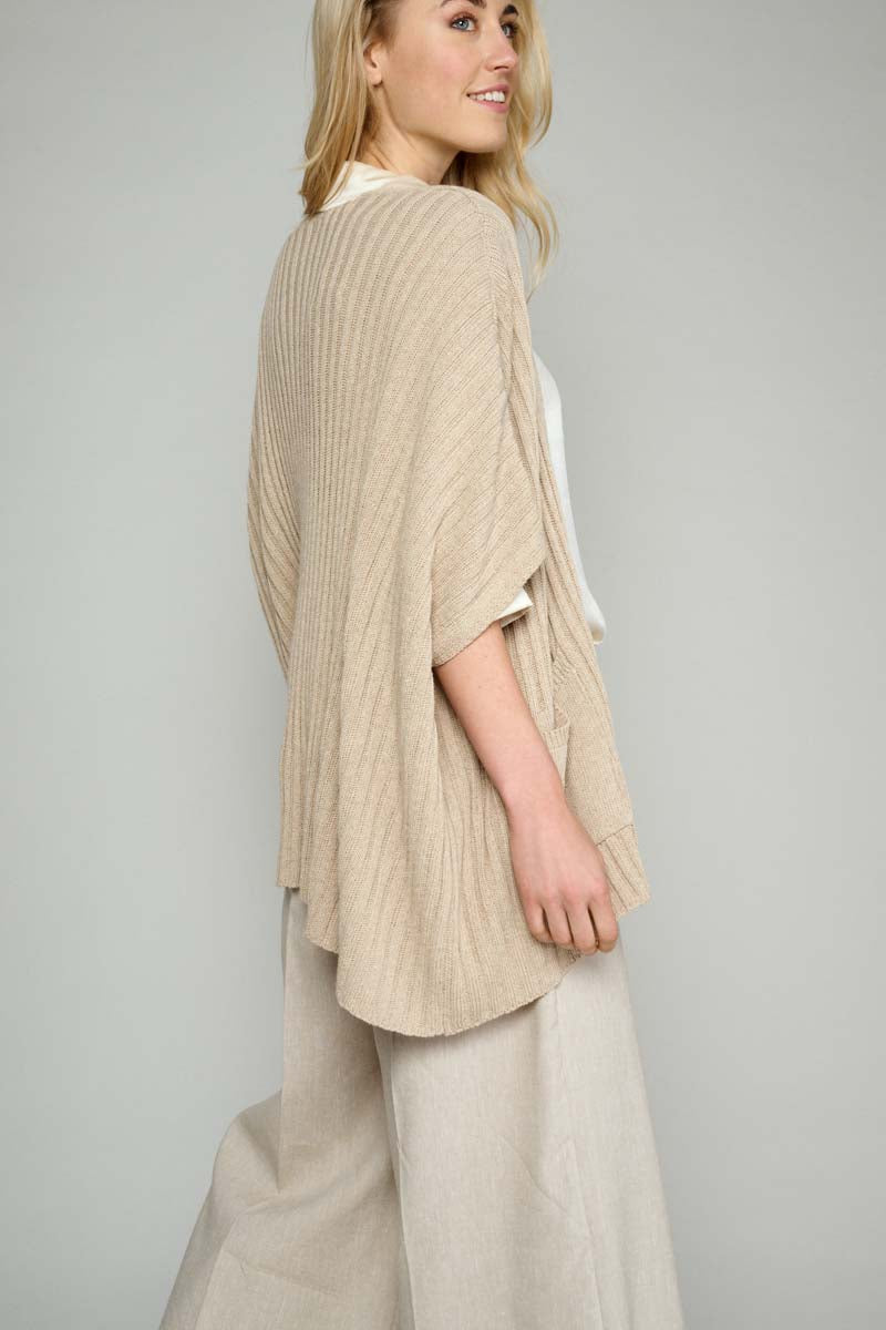 Beige Gebreide Cardigan - Beige