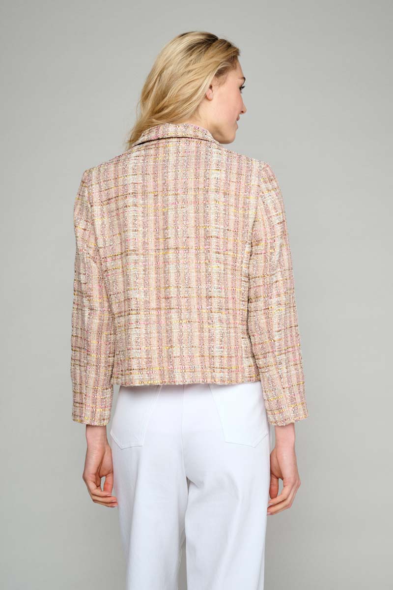 Veste En Tweed Multicolore - Chameau