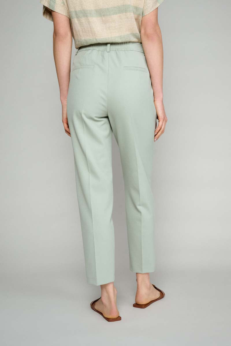 Pantalon Vert Fluide Avec Pli - Vert