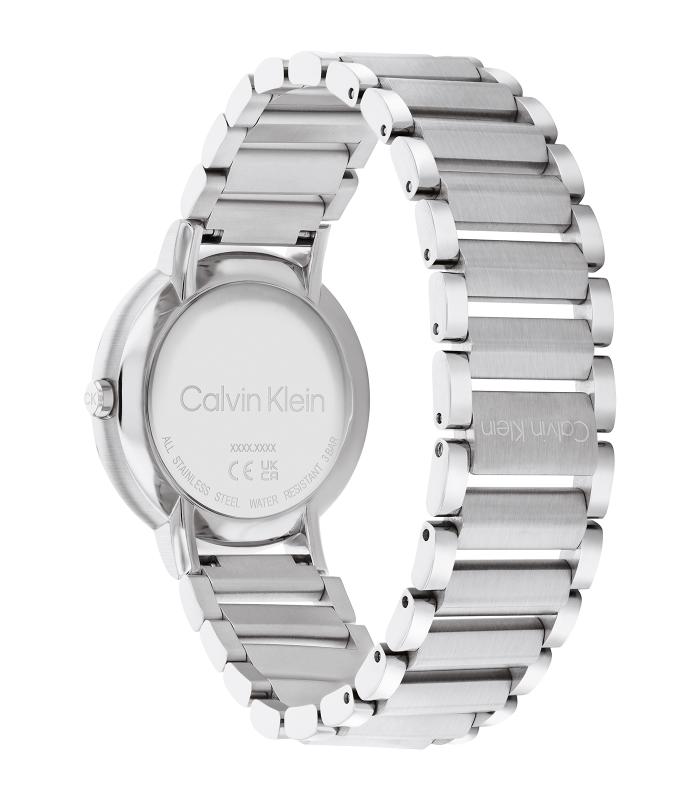 Calvin Klein - Sculptural - Femme -  Bracelet Argenté -  Cadran Gris - Boitier Argenté