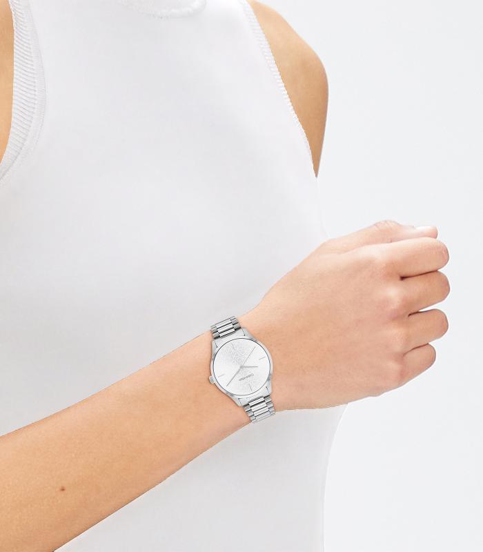 Calvin Klein - Iconic - Vrouw - Zilveren Armband - Stalen Wijzerplaat - Zilveren Kast