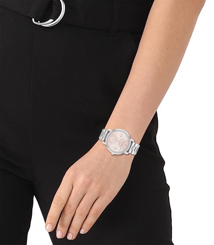 Calvin Klein - Timeless - Vrouw - Zilveren Armband - Roze Wijzerplaat - Zilveren Kast