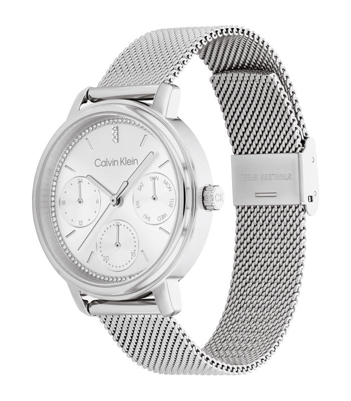 Calvin Klein - Timeless - Vrouw - Zilveren Armband - Grijze Wijzerplaat - Zilveren Kast