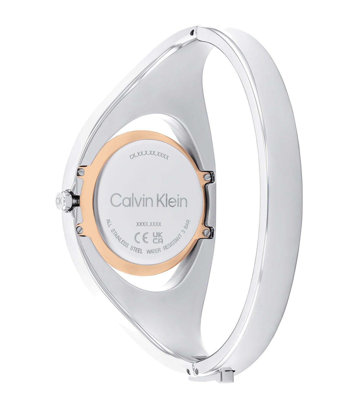 Calvin Klein - Sculptural - Femme - Bracelet Acier-Boitier Bicolor-Cadran Argenté