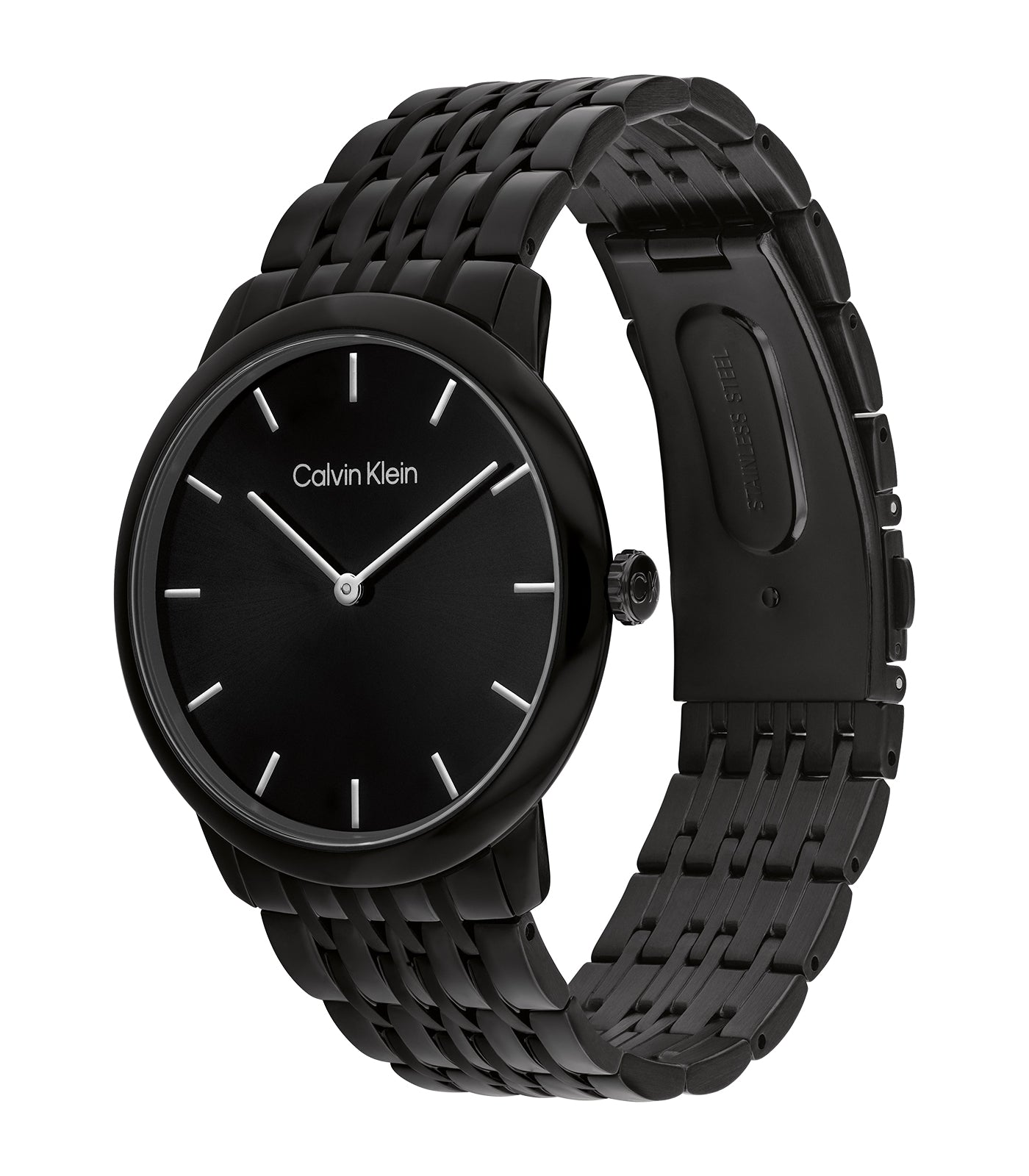 Calvin Klein - Timeless - Man - Zwarte Pvd Armband - Zwarte Pvd Kast - Zwarte Wijzerplaat