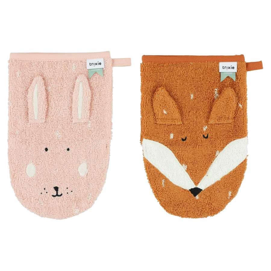 Gant de toilette  2-pack | Mrs. Rabbit - Mr. Fox - SET OF 3