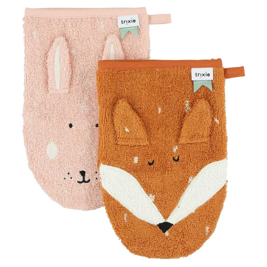 Gant de toilette  2-pack | Mrs. Rabbit - Mr. Fox - SET OF 3