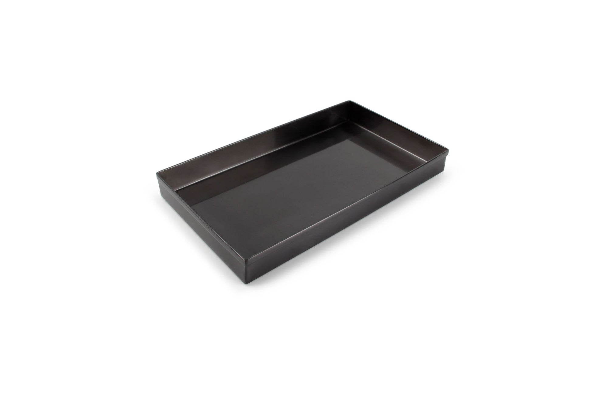 S&P - Opbergbak 28x16xH3cm geborsteld zwart Vanity