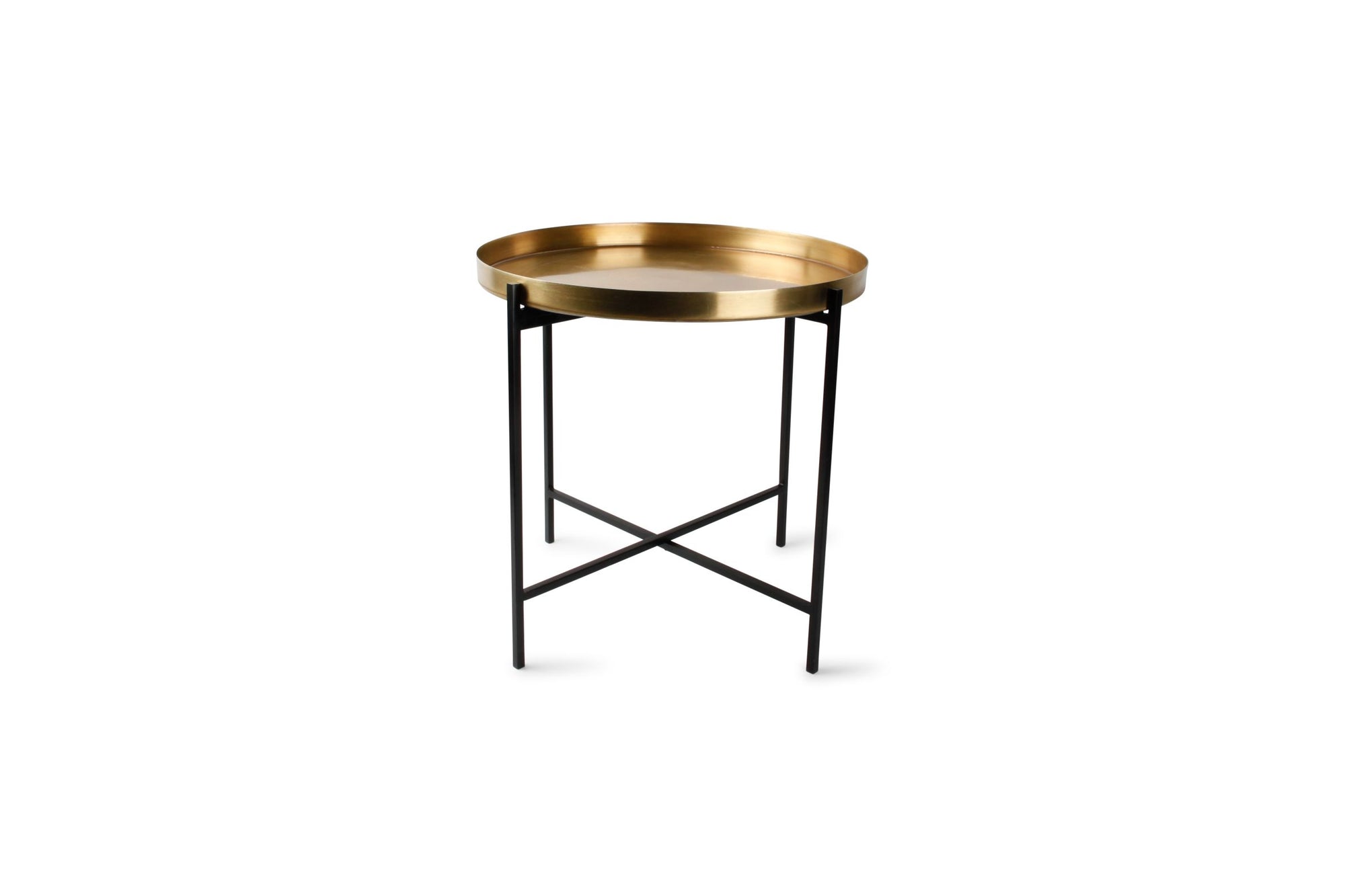 S&P - Bijzettafel geborsteld goud Patio - set/2