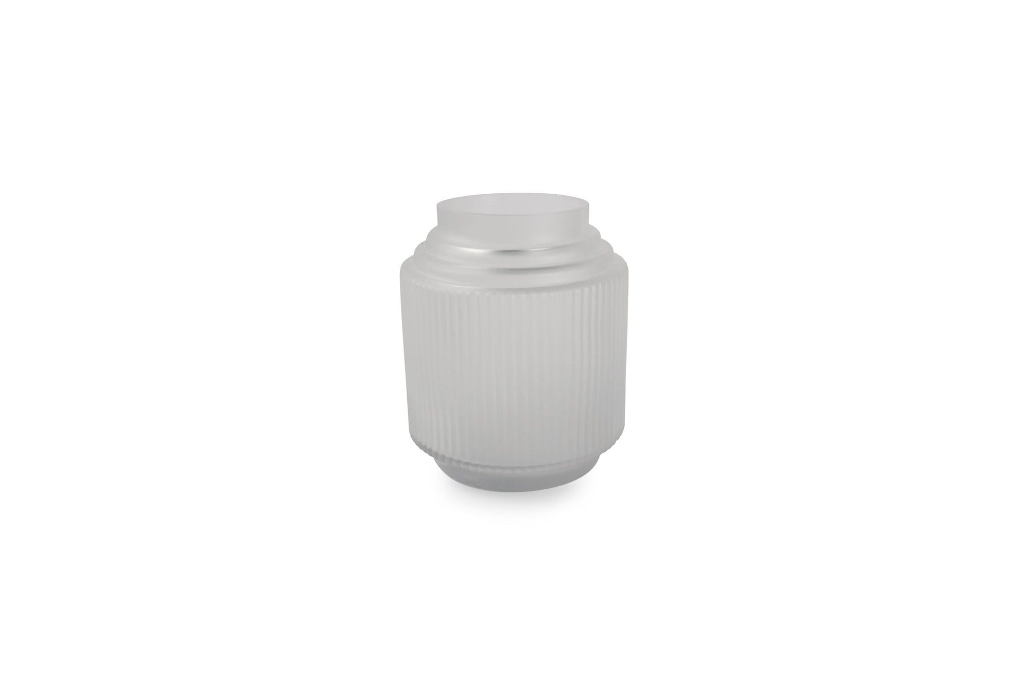 S&P - Vase 15xh18cm Matte White Ribble