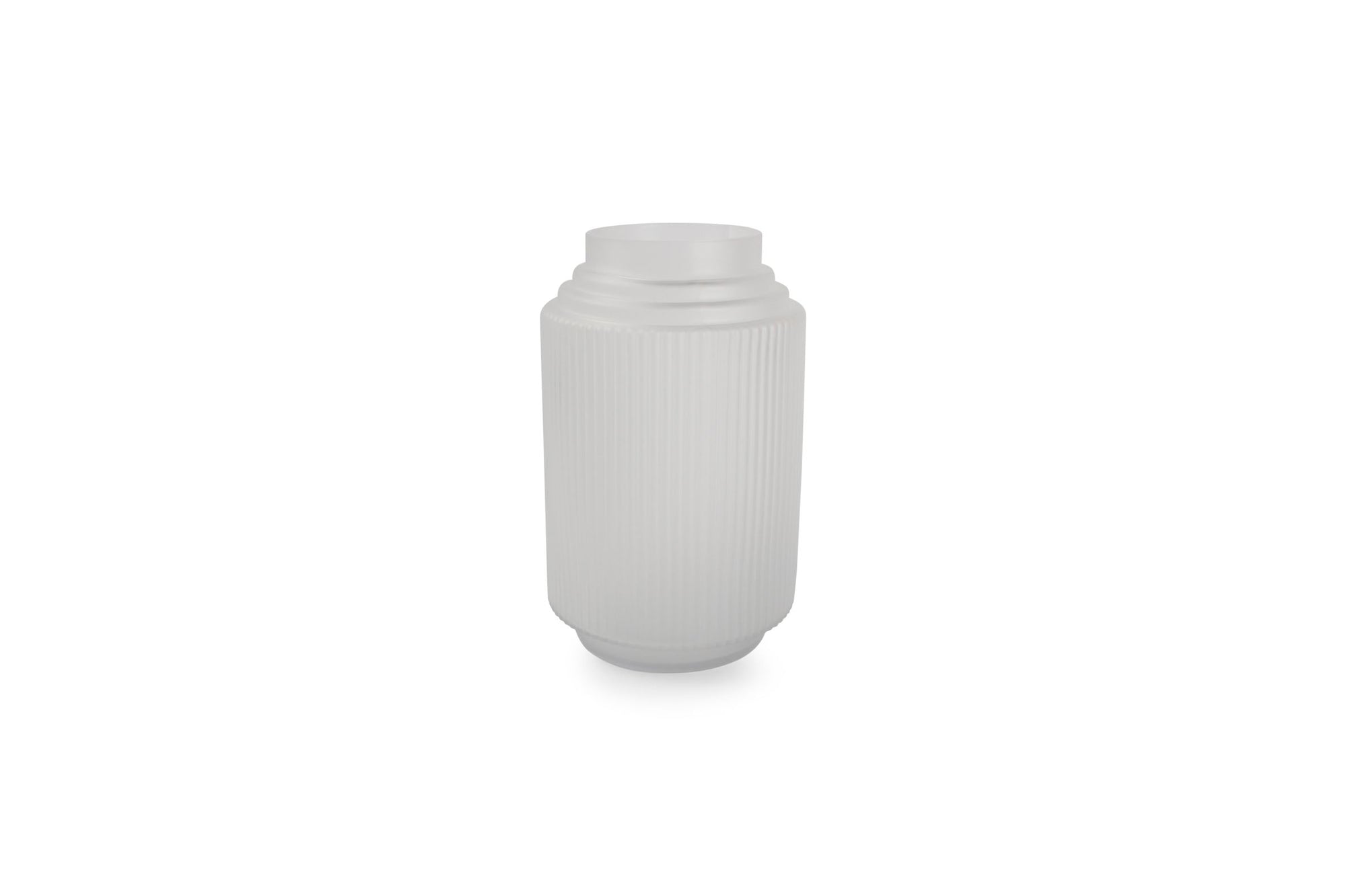 S&P - Vase 15xh25cm Matte White Ribble