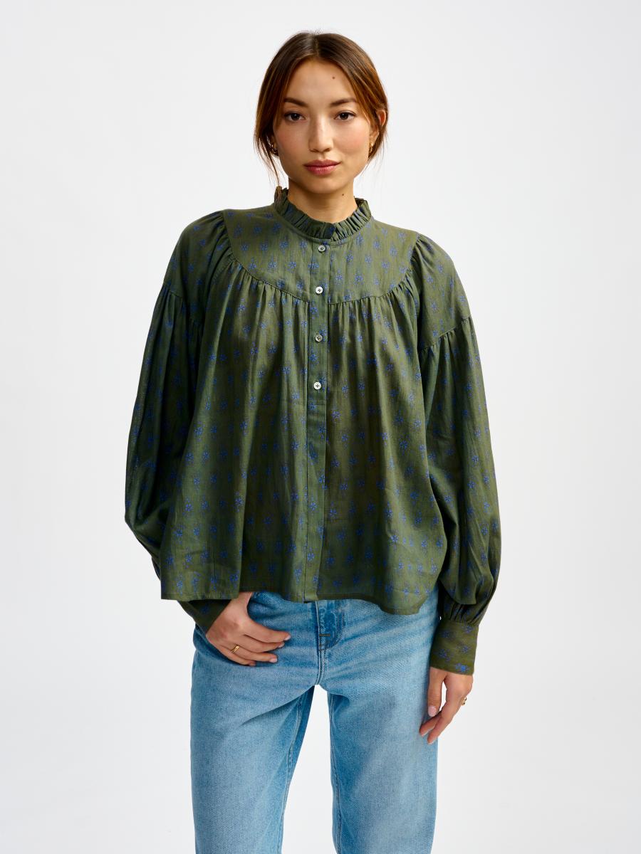 Blouse - Diana - Olive Night