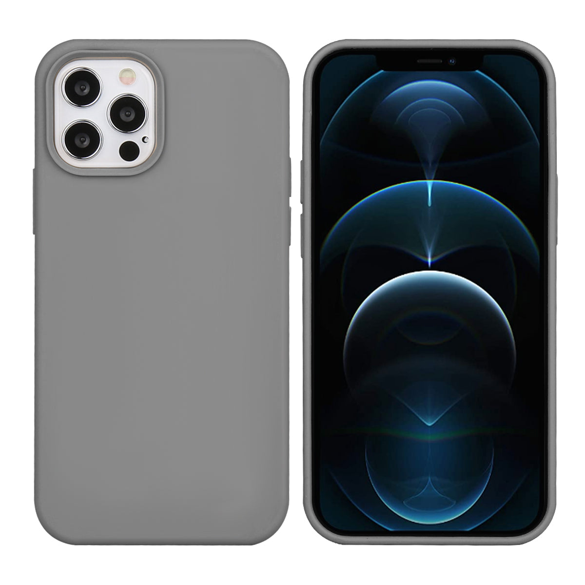 Coque Pour Iphone 12 Pro Rigide En Silicone - Graphite