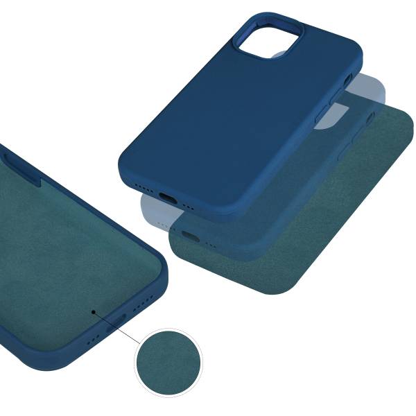 Hardcase Voor Iphone 12 Pro Van Silicone - Blauw Pacifisch