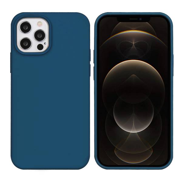 Hardcase Voor Iphone 12 Pro Max Van Silicone - Blauw Pacifisch