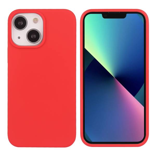 Coque Pour Iphone 13 Mini Rigide En Silicone - Rouge