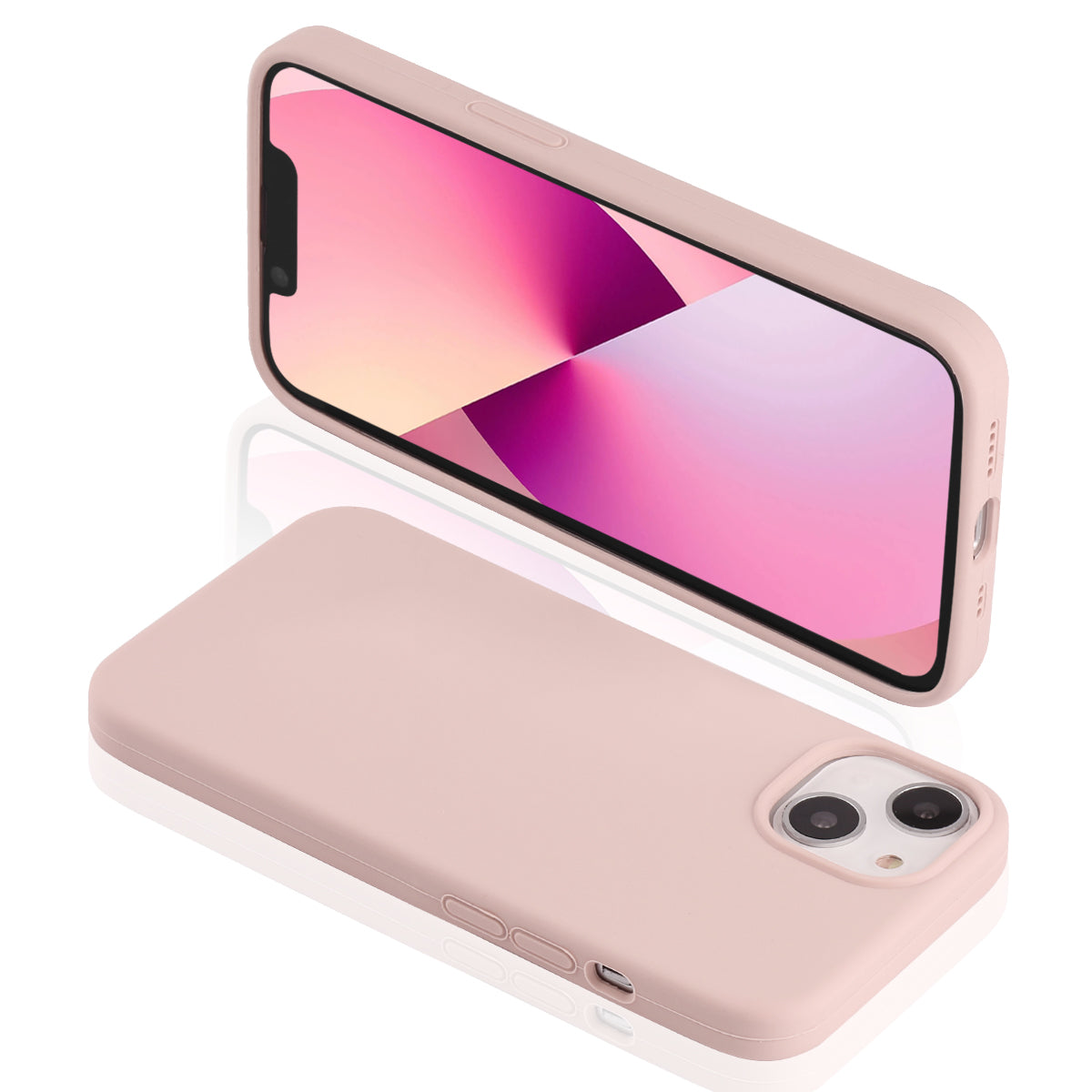 Coque Pour Iphone 13 Rigide En Silicone - Rose