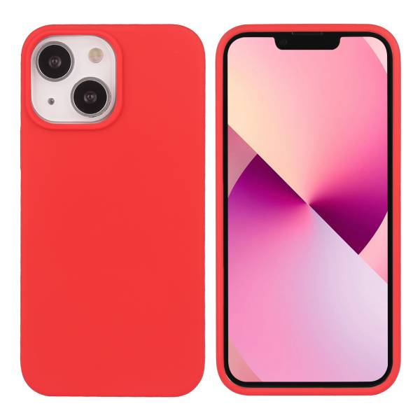 Coque Pour Iphone 13 Rigide En Silicone - Rouge