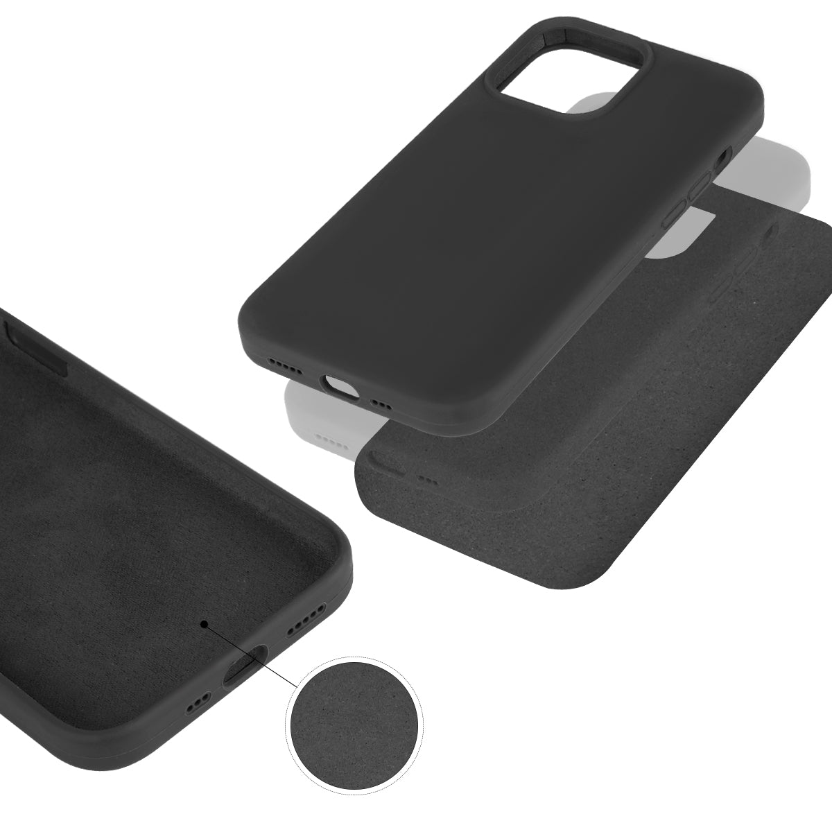 Hardcase Voor Iphone 13Pro Van Silicone - Grafiet