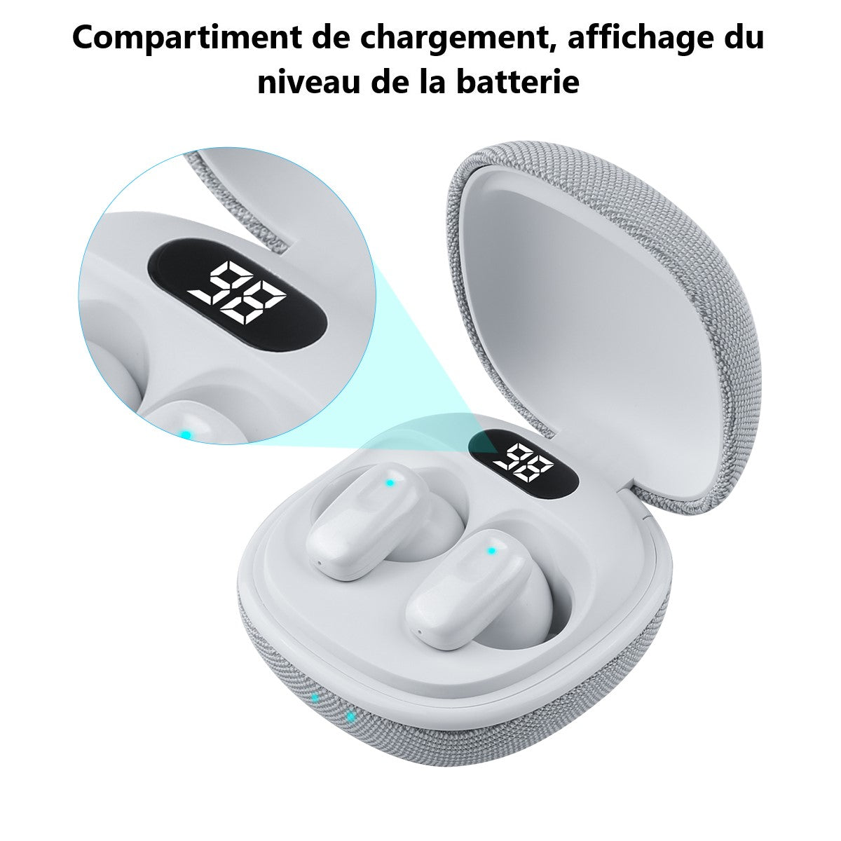 Ecouteurs Bluetooth Avec Reduction De Bruit - White