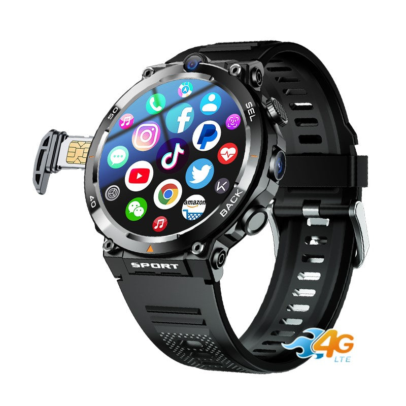 4G Multifunctionele Smartwatch - Zwart