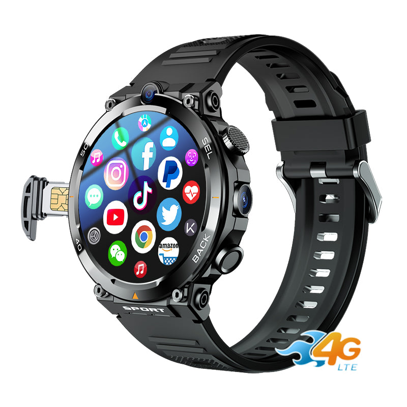 4G Multifunctionele Smartwatch - Zwart