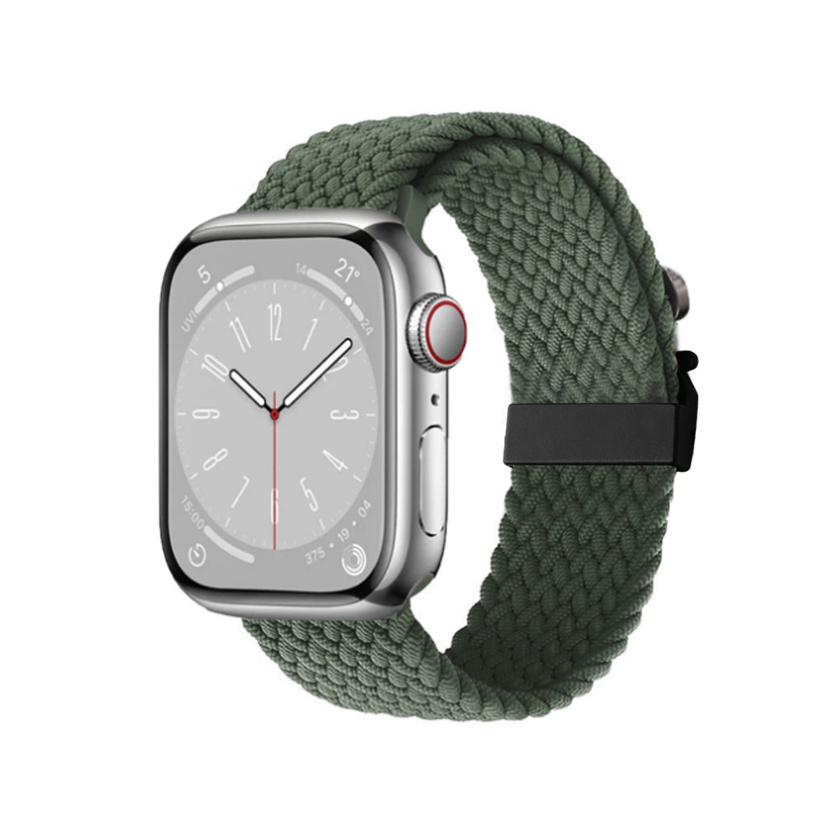 Armband Compatibel Met Apple Watch 42/44/45/49 Mm - Donkergroen