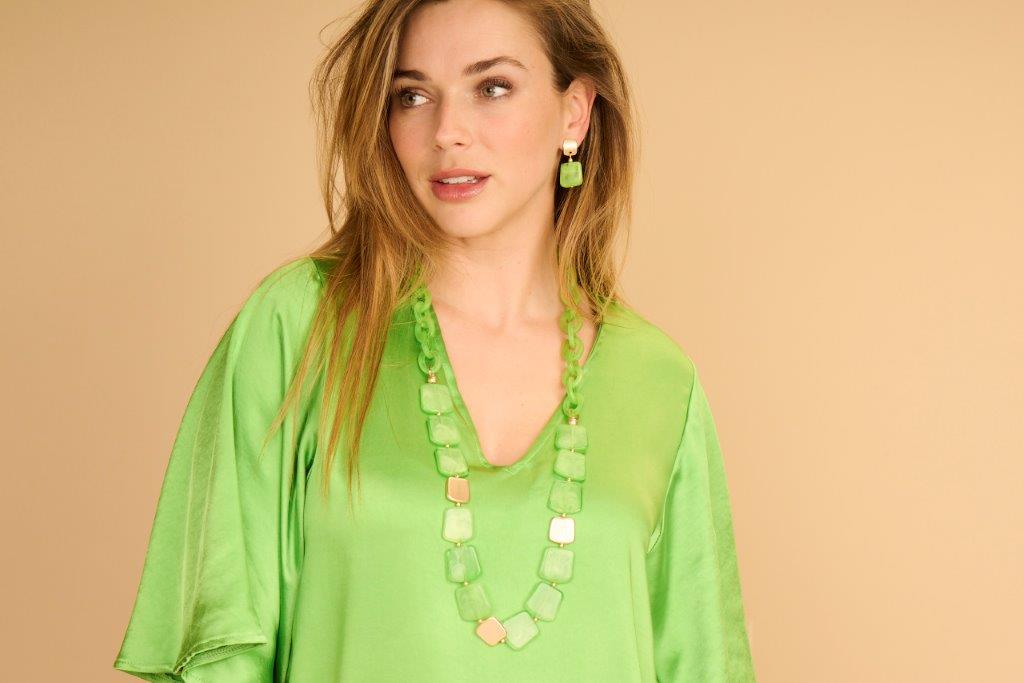 Collier - Kampenlang - Groen