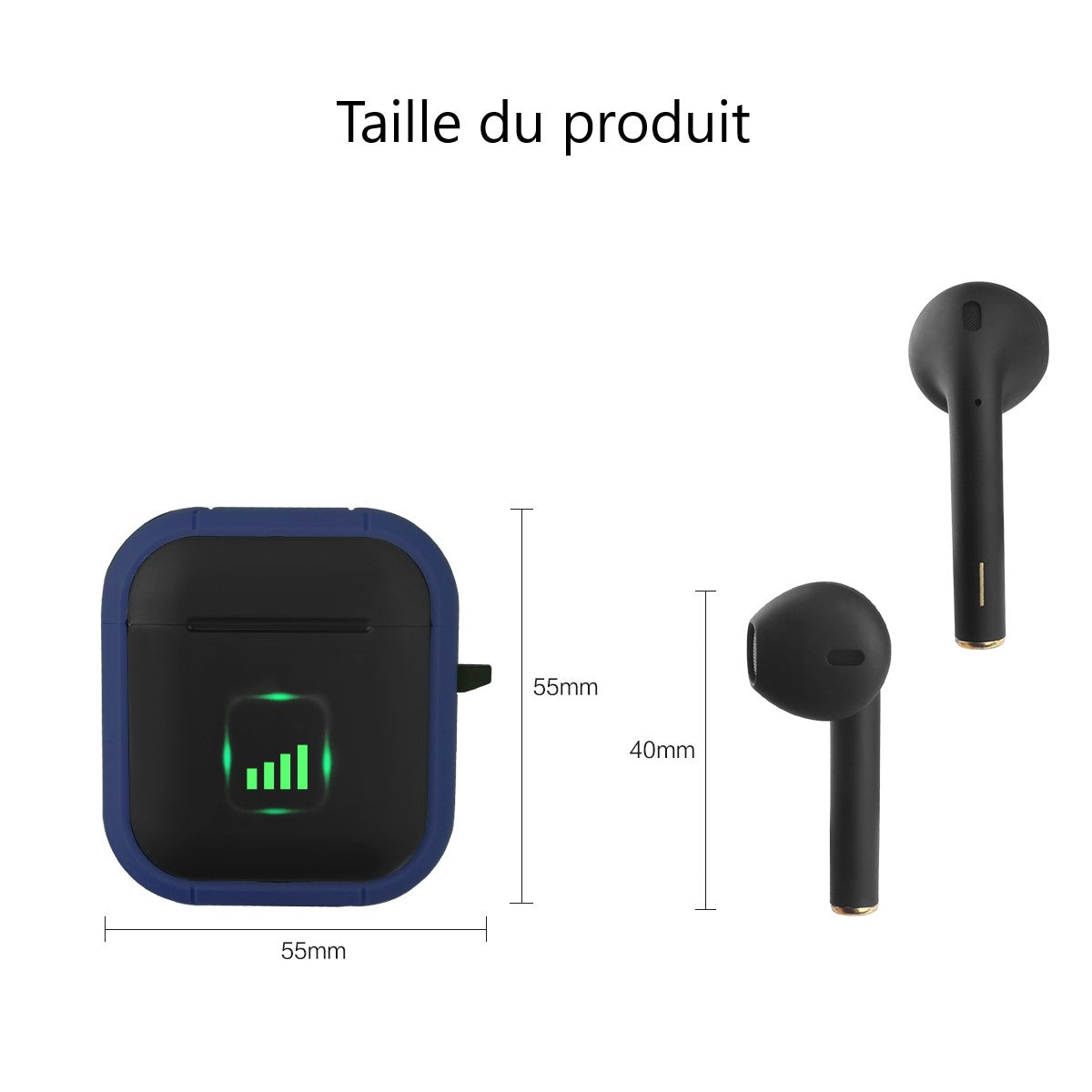 Ecouteurs Bluetooth Sans Fil - Bleu