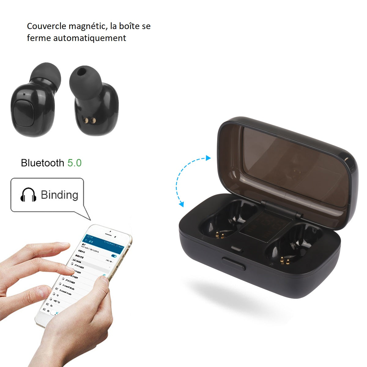 Ecouteurs Bluetooth Avec Reduction De Bruit - Noir