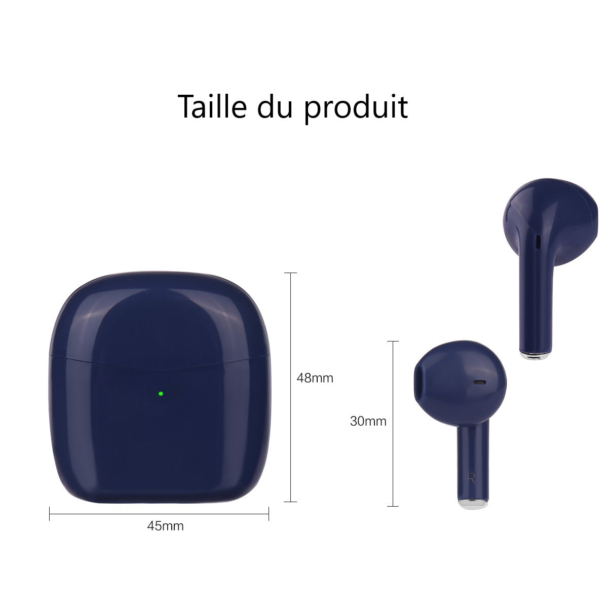 Ecouteurs Bluetooth Sans Fil - Bleu