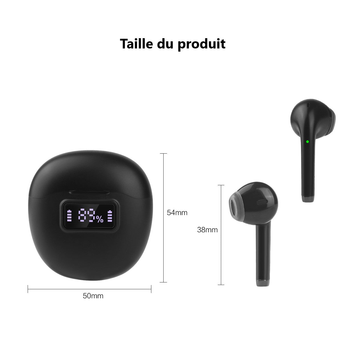 Ecouteurs Bluetooth Avec Reduction De Bruit - Noir