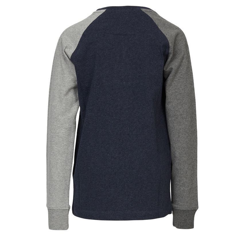 Jongen Driekleurig Raglan T-shirt In Blauw