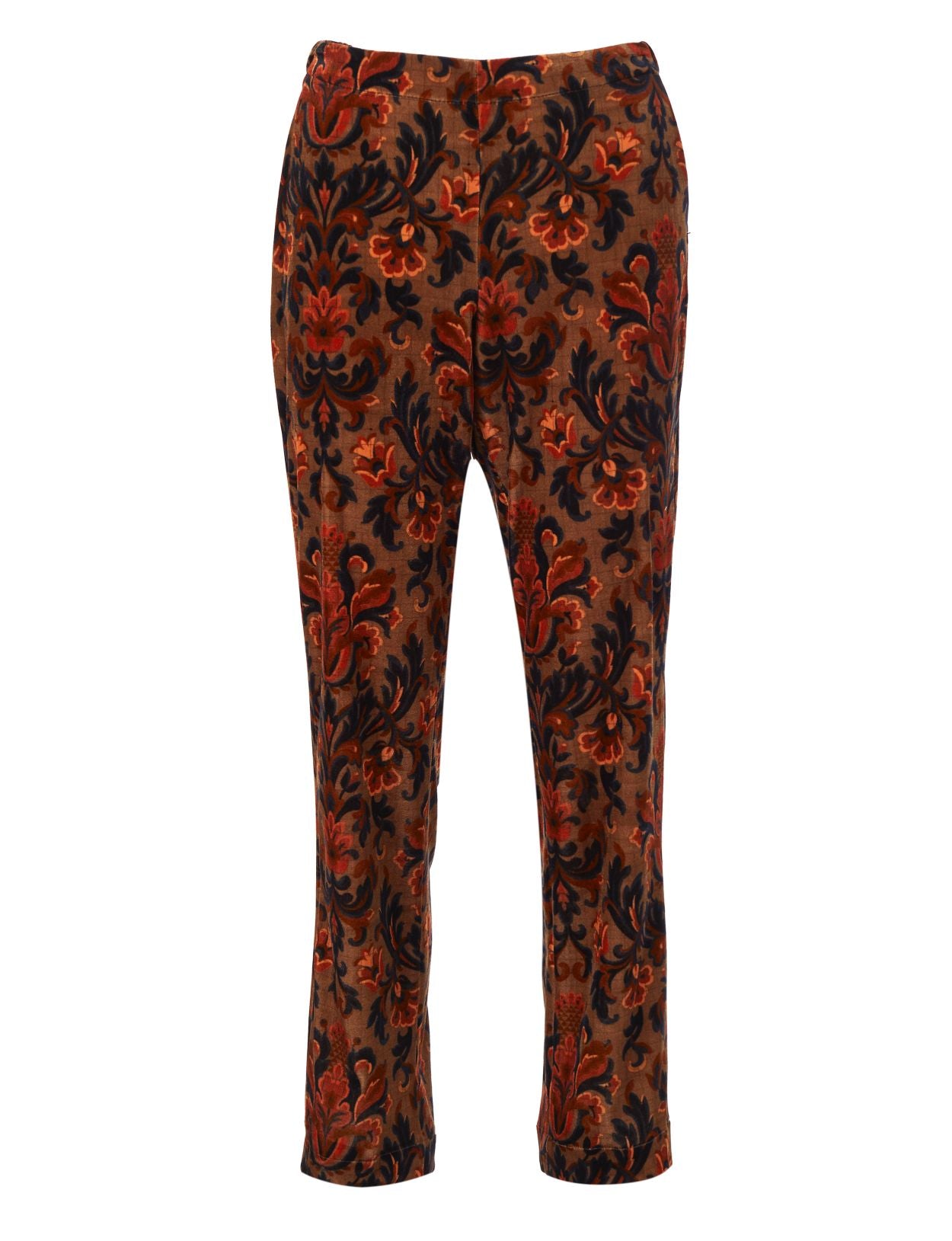 Femme Pantalon En Velours Marron Au Toucher Doux